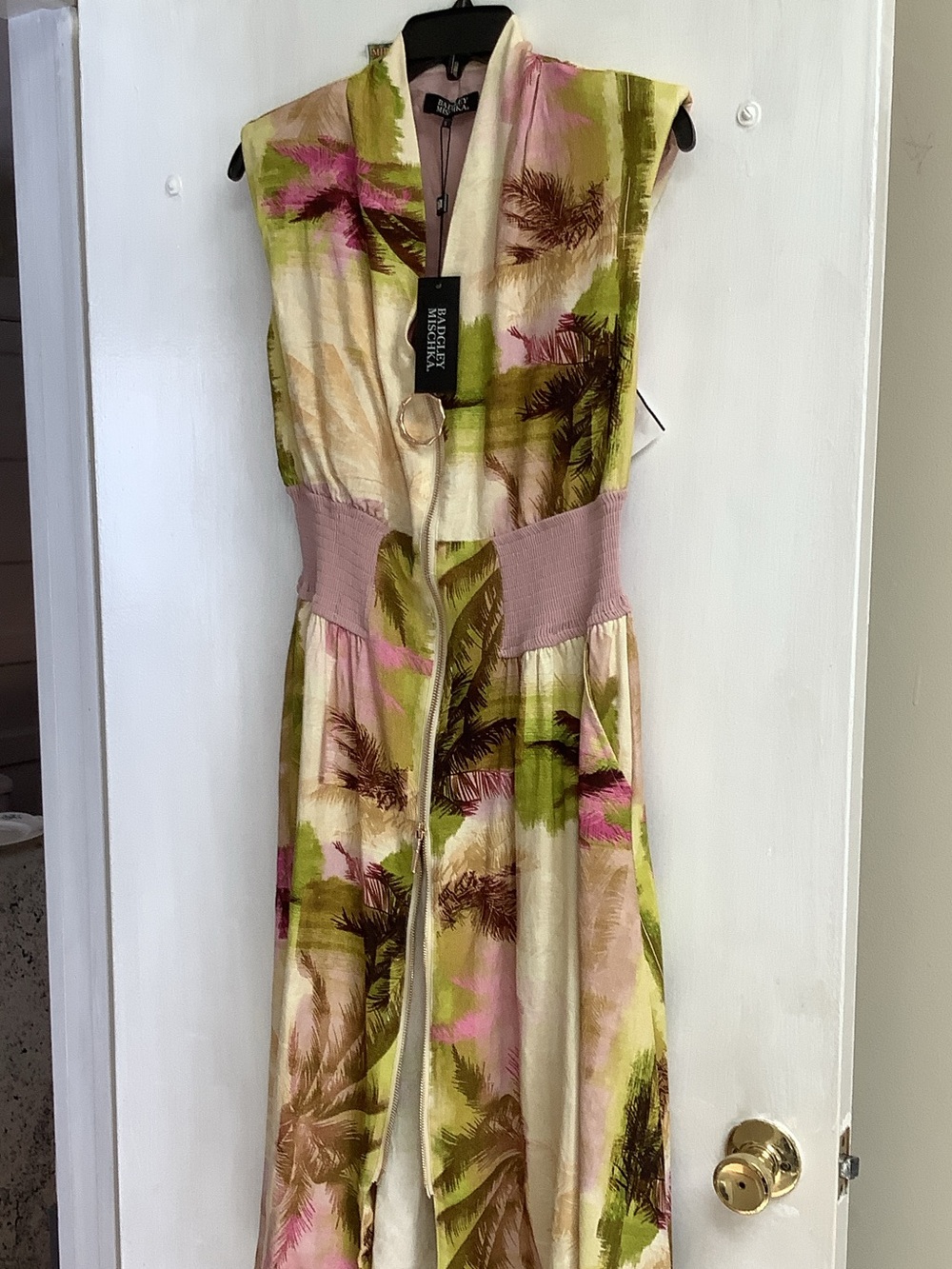 Badgley mischka new linen dress with tag Mindy..